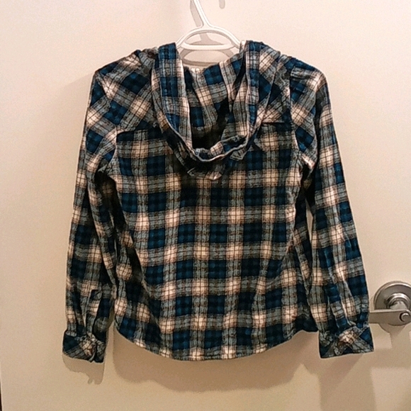 Blue Plaid Shirt Long Sleeved - Picture 2 of 3